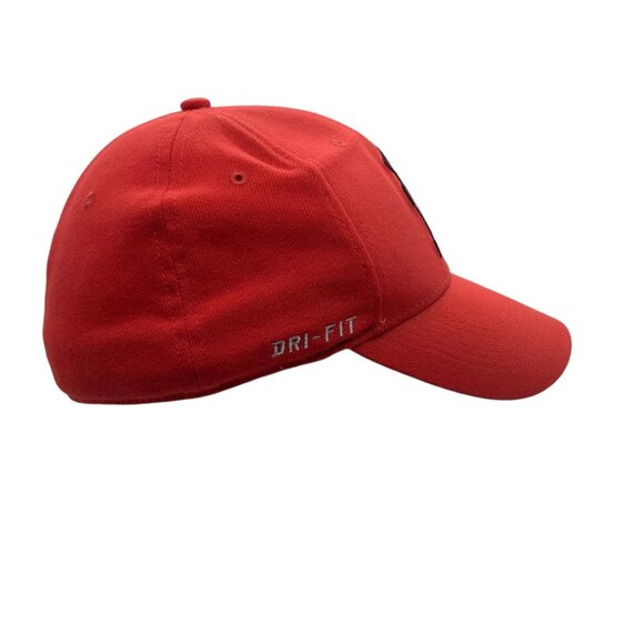 Nike Mens Legacy91 Dri-Fit Swoosh Flex Adult Baseball Cap Hat Red One Size - Picture 7 of 7